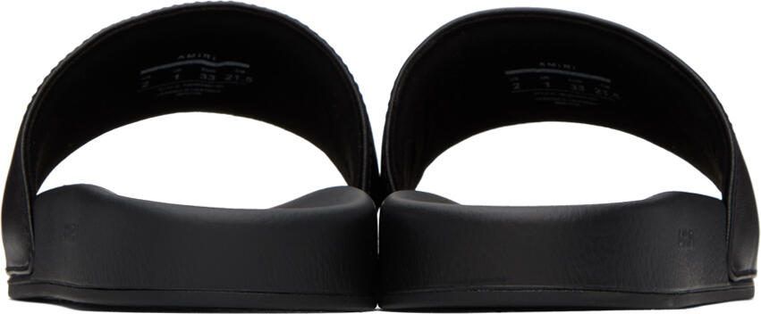 AMIRI Kids Black Logo Pool Slides