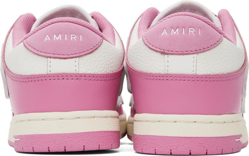 AMIRI Kids Pink  White Skel Sneakers