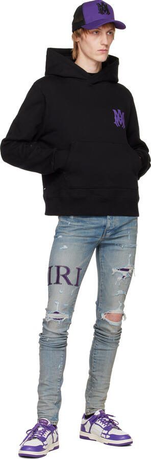 AMIRI Purple  White Skel Low Sneakers - Picture 4