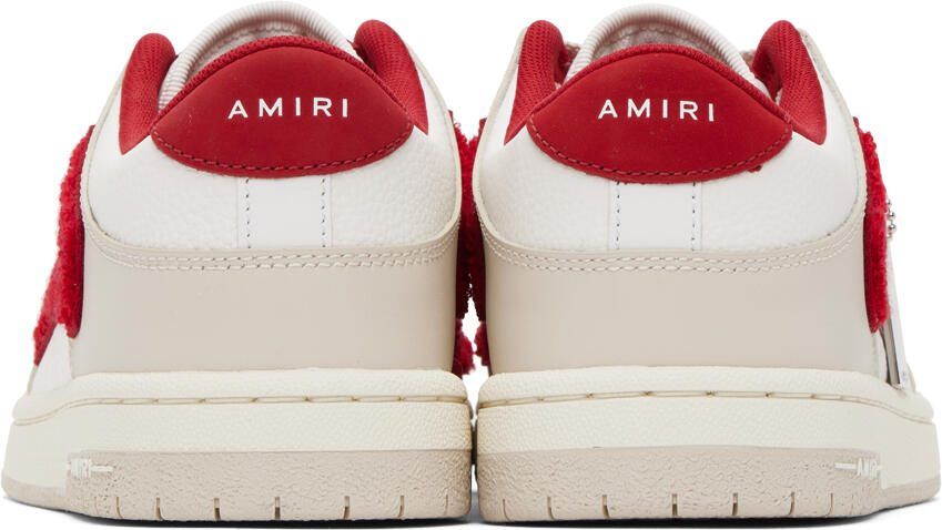 AMIRI Red  White Skel Top Low Sneakers