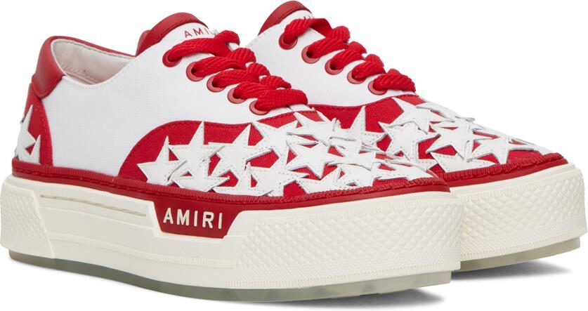 AMIRI Red  White Stars Court Sneakers - Picture 2
