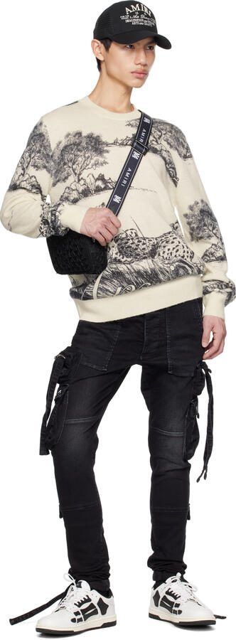 AMIRI White  Black Skel Top Low Sneakers - Picture 4