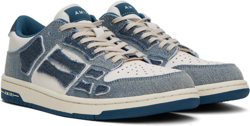 AMIRI Blue  White Skel Top Low Sneakers - Picture 3