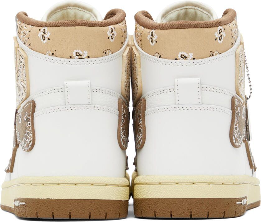 AMIRI White  Brown Skel Top Hi Sneakers