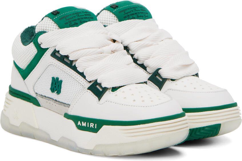 AMIRI White  Green MA-1 Sneakers - Picture 2