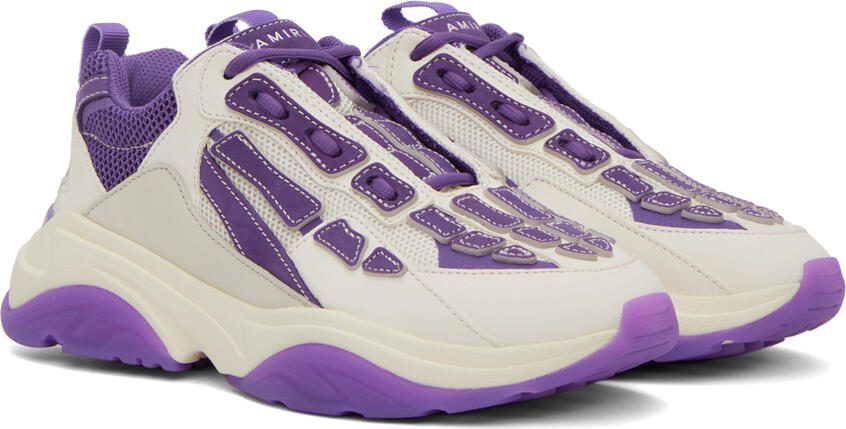 AMIRI White  Purple Bone Runner Sneakers - Picture 2