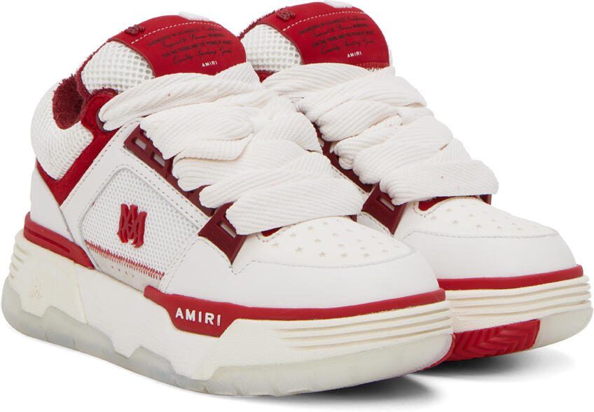 AMIRI White  Red MA-1 Sneakers - Picture 2