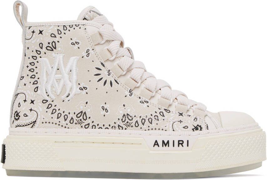 AMIRI Beige Court High Sneakers - Picture 8