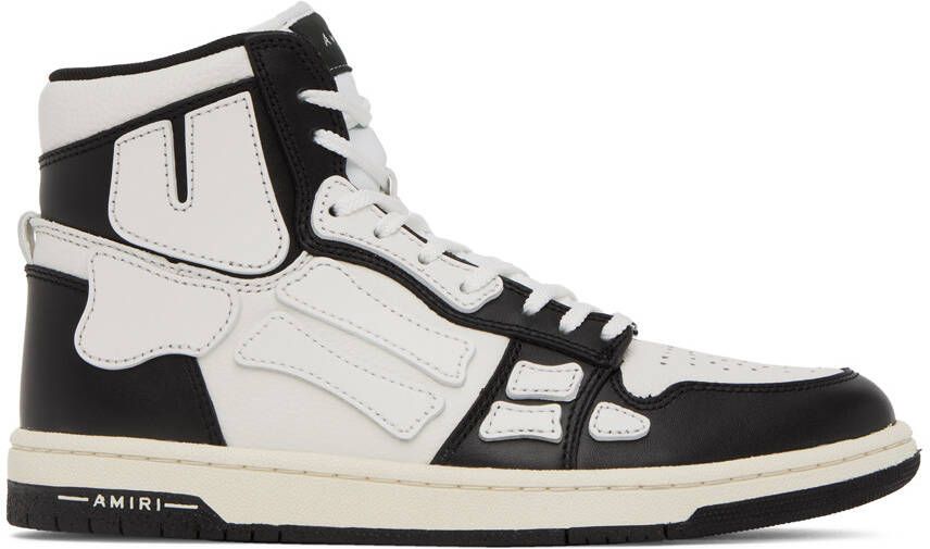 AMIRI Black  White Skel Top Hi Sneakers - Picture 5