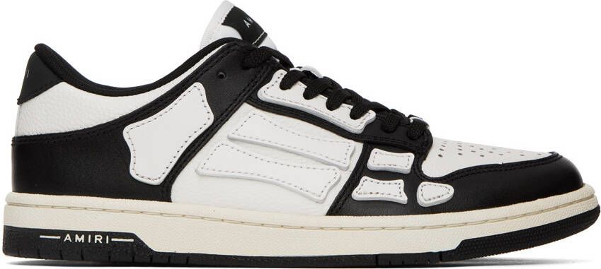 AMIRI Black  White Skel Top Low Sneakers - Picture 8