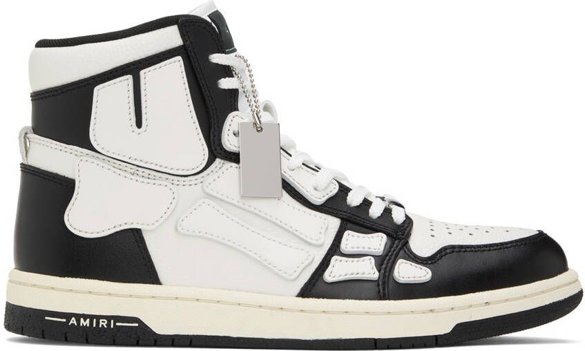 AMIRI Black  White Skel Top Hi Sneakers - Picture 4