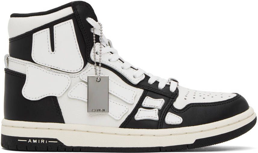 AMIRI Black  White Skel Top Hi Sneakers - Picture 5