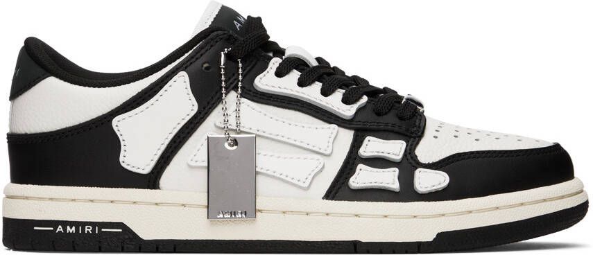 AMIRI Black  White Skel Top Low Sneakers - Picture 5