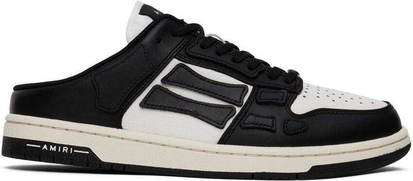 AMIRI Black  White Skel Top Mules - Picture 5