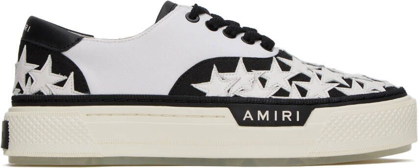 AMIRI Black  White Stars Court Sneakers - Picture 5