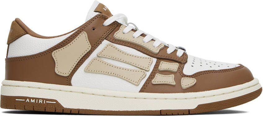 AMIRI Brown  Off-White Skel Top Low Sneakers - Picture 5