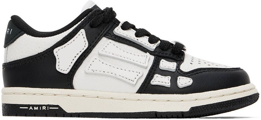 AMIRI Kids Black  White Skel Top Low Sneakers