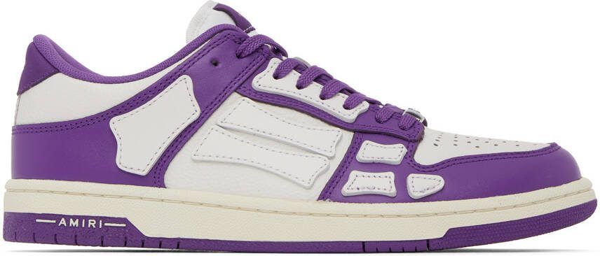 AMIRI Purple  White Skel Low Sneakers - Picture 5