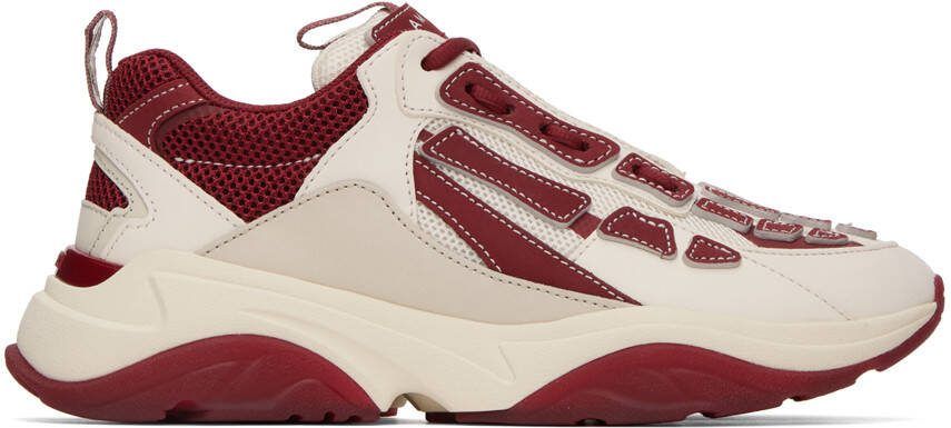 AMIRI Red  White Bone Runner Low-Top Sneakers