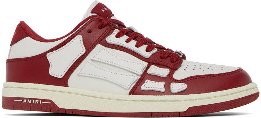 AMIRI Red  White Skel Low Sneakers