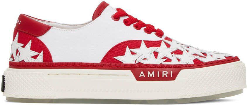 AMIRI Red  White Stars Court Sneakers - Picture 5