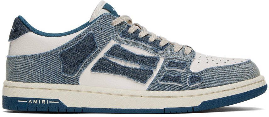 AMIRI Blue  White Skel Top Low Sneakers - Picture 8
