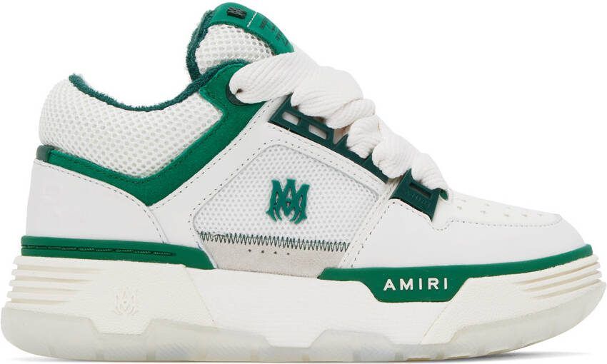 AMIRI White  Green MA-1 Sneakers - Picture 5