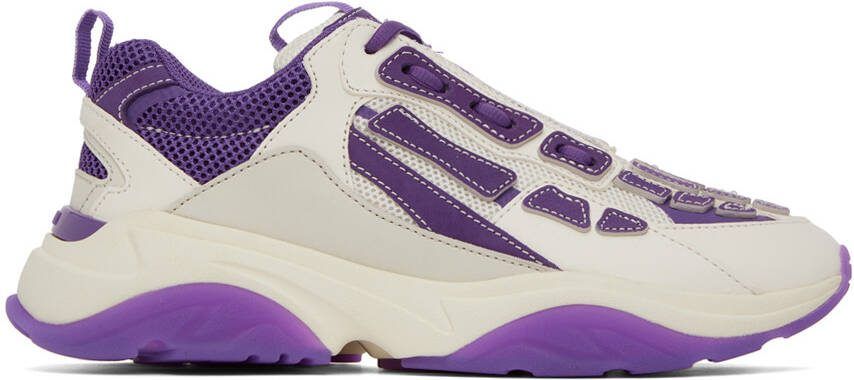 AMIRI White  Purple Bone Runner Sneakers - Picture 5