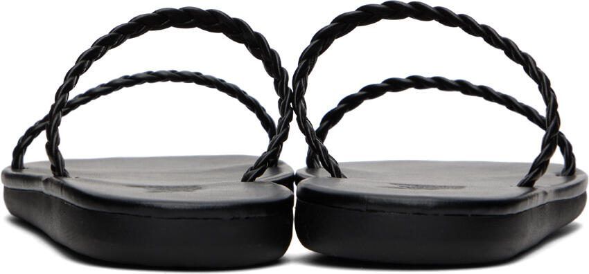 Ancient Greek Sandals Black Aprilia Sandals