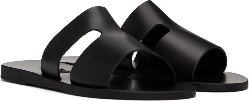 Ancient Greek Sandals Black Apteros Sandals - Picture 2