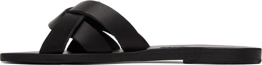 Ancient Greek Sandals Black Arachne Sandals - Picture 4