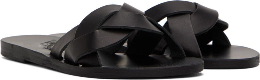 Ancient Greek Sandals Black Arachne Sandals - Picture 2