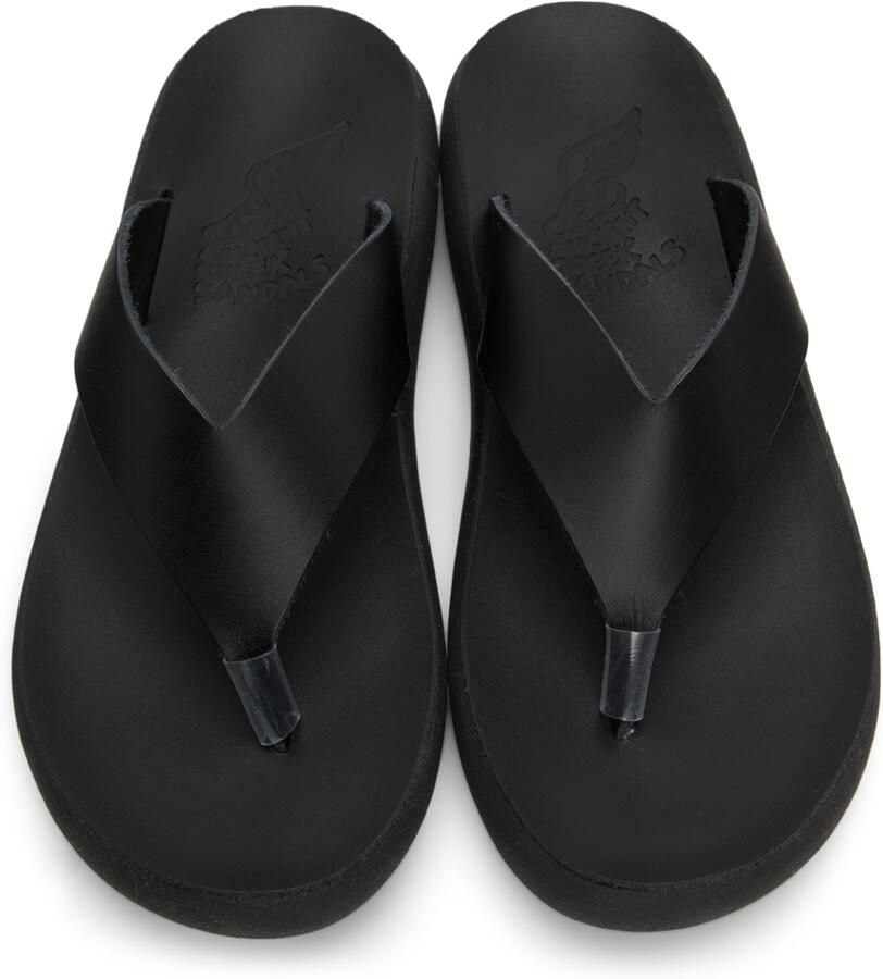 Ancient Greek Sandals Black Charys Comfort Vachetta Sandals