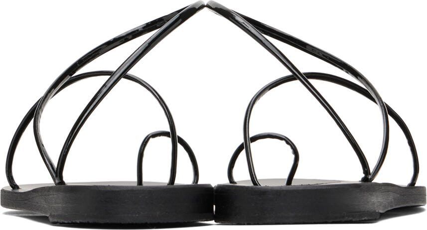Ancient Greek Sandals Black Chora Sandals