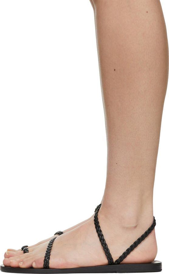 Ancient Greek Sandals Black Eleftheria Sandals