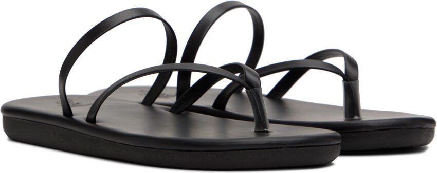 Ancient Greek Sandals Black Flip Flop Sandals - Picture 2