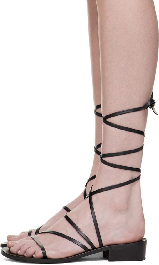 Ancient Greek Sandals Black Hara Heeled Sandals - Picture 2