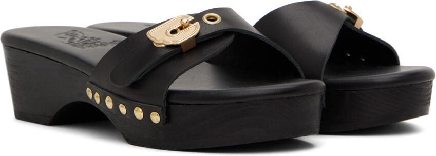 Ancient Greek Sandals Black Omia Clogs - Picture 2