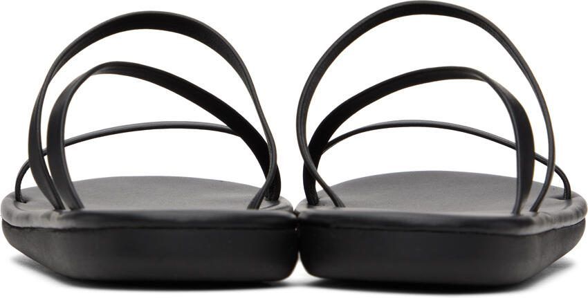 Ancient Greek Sandals Black Parthena Sandals
