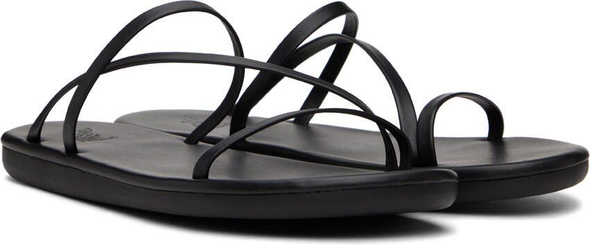 Ancient Greek Sandals Black Parthena Sandals - Picture 2