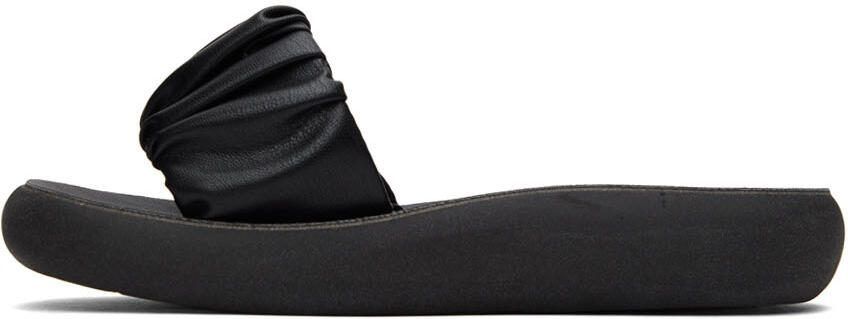Ancient Greek Sandals Black Scrunchie Taygete Sandals - Picture 4