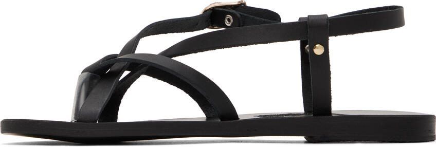 Ancient Greek Sandals Black Semele Sandals - Picture 4