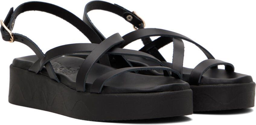 Ancient Greek Sandals Black Silia Sandals - Picture 2