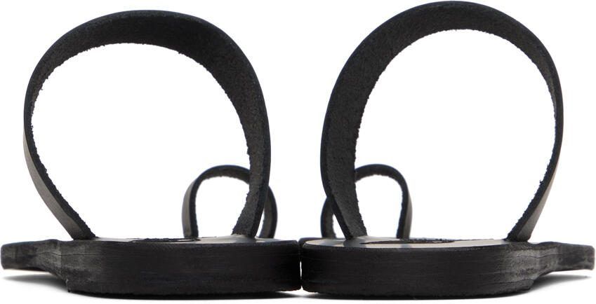 Ancient Greek Sandals Black Thalia Sandals