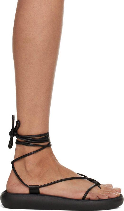 Ancient Greek Sandals Black Diakopes Comfort Sandals