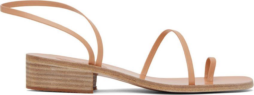 Ancient Greek Sandals Tan Apli Eleftheria Heels - Picture 5