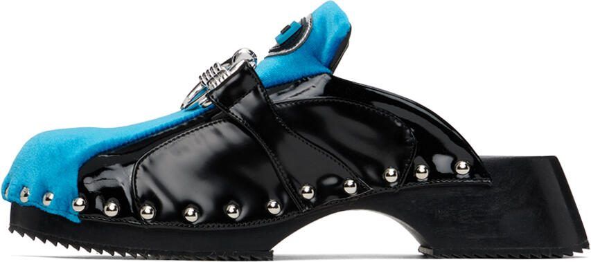 Ancuta Sarca Black  Blue Beetle Clogs - Picture 3