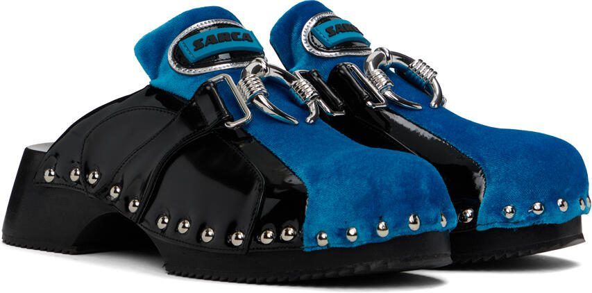 Ancuta Sarca Black  Blue Beetle Clogs - Picture 2