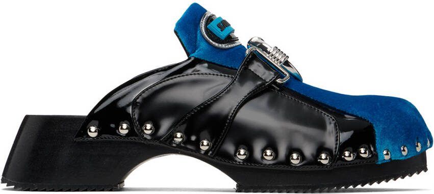 Ancuta Sarca Black  Blue Beetle Clogs - Picture 5