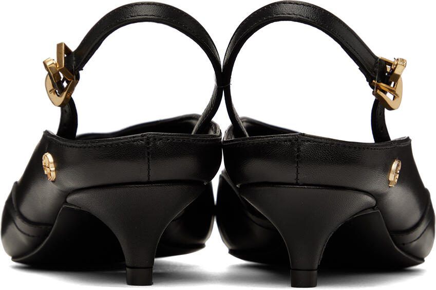 ANINE BING Rae 38mm leather slingback pumps Black